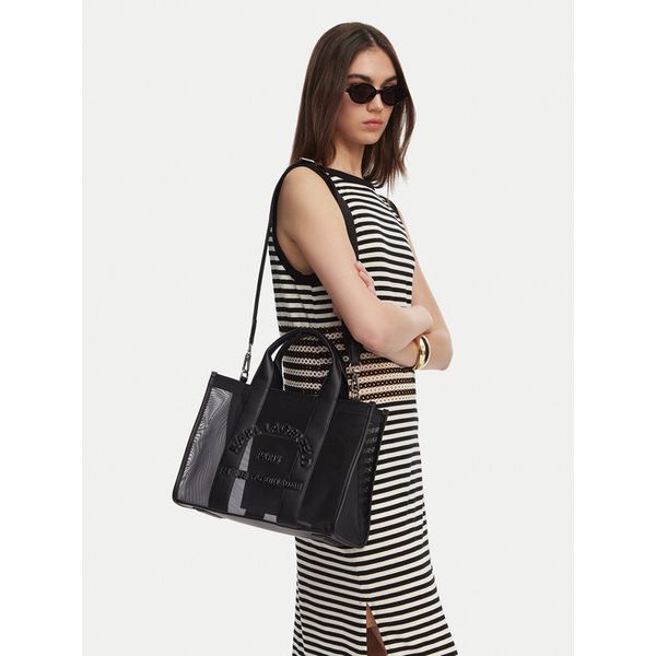 Torebka KARL LAGERFELD. Czarne shopper KARL LAGERFELD, bez wzorów, bez dodatków. Za 339.99 zł.
