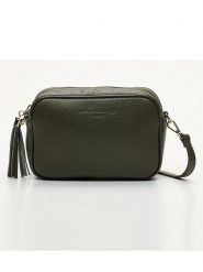 Maison héritage PARIS Skórzana torebka "Gaby" w kolorze khaki - 28 x 22 x 8 cm rozmiar: onesize. Brązowe torby na ramię Maison héritage PARIS, bez wzorów, z materiału, na ramię, bez dodatków. Za 239.45 zł.