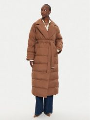 PINKO Płaszcz zimowy Taccuino 103829 A0L5 Brązowy Regular Fit. Brązowe płaszcze Pinko, na zimę, l, bez wzorów, z syntetyku, bez kaptura. Za 1,849.00 zł.