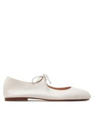 Balagan Baleriny Batsheva Écru. Białe baleriny BALAGAN, bez wzorów, ze skóry, bez obcasa. Za 569.99 zł.