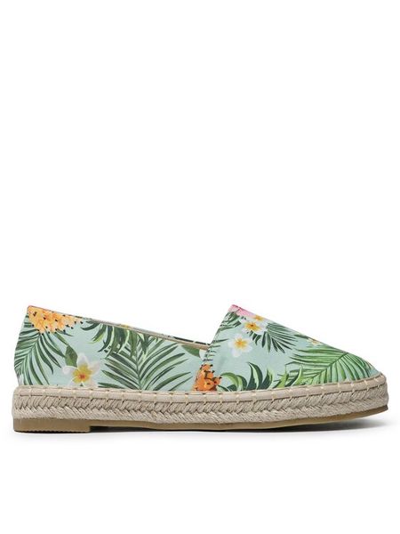 DeeZee Espadryle WSS990-103 Zielony. Zielone espadryle DeeZee, bez wzorów, z materiału, bez obcasa, bez zapięcia. Za 89.99 zł.