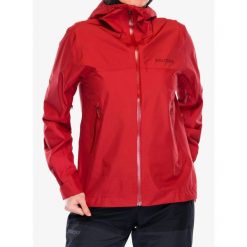 Kurtka przeciwdeszczowa damska Marmot Minimalist Pertex Jacket. Czerwone kurtki sportowe Marmot, bez wzorów, bez kaptura, trekkingowe. Za 860.65 zł.