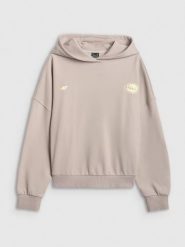 4F Bluza dresowa oversize z kapturem damska - szara S. Szare bluzy 4f, s, bez wzorów, z dresówki, z kapturem. Za 179.99 zł.