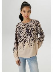 Aniston Bluzka w kolorze beżowym rozmiar: 38. Brązowe bluzki Aniston, bez wzorów, bez kołnierzyka, bez ramiączek. Za 78.47 zł.