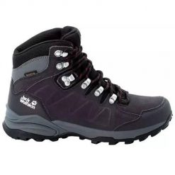 Buty trekkingowe damskie Jack Wolfskin Refugio Texapore Mid. Czarne trekkingi Jack Wolfskin, z materiału, za kostkę, trekkingowe. Za 399.99 zł.
