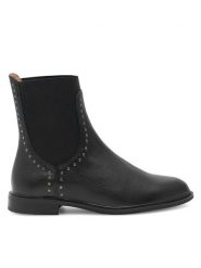 Sergio Bardi Sztyblety RST-A1008-01SB Czarny. Czarne botki Sergio Bardi, bez wzorów, z materiału, bez obcasa, na płaskiej podeszwie, bez zapięcia. Za 209.99 zł.