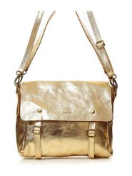 Abaco Skórzana torebka "Nyle" w kolorze złotym - 25 x 27 x 3 cm rozmiar: onesize. Żółte torby na ramię Abaco, bez wzorów, z materiału, na ramię, bez dodatków. Za 285.49 zł.
