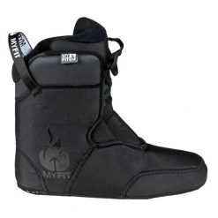 Klapki do jazdy na rolkach Myfit SPC Dual Fit Liner. Czarne klapki POWERSLIDE, bez wzorów, z materiału, bez obcasa. Za 363.50 zł.