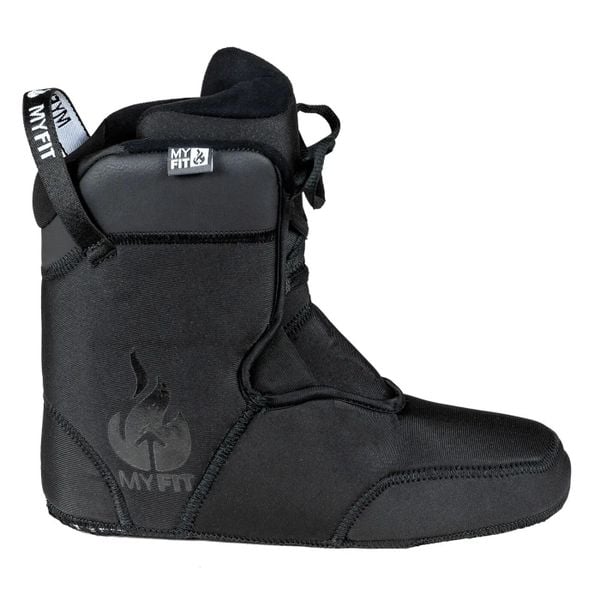 Klapki do jazdy na rolkach Myfit SPC Dual Fit Liner. Czarne klapki POWERSLIDE, bez wzorów, z materiału, bez obcasa. Za 359.00 zł.