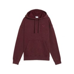 Damska bluza z kapturem Essentials Elevated o luźnym kroju z efektem sprania. Czerwone bluzy Puma, bez wzorów, z kapturem. Za 269.00 zł.