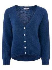 Zwillingsherz Kardigan "Uni" w kolorze granatowym rozmiar: onesize. Niebieskie kardigany Zwillingsherz, bez wzorów. Za 304.29 zł.