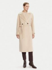 Weekend Max Mara Płaszcz wełniany Resina 2525016031 Beżowy Regular Fit. Brązowe płaszcze Weekend Max Mara, na zimę, bez wzorów, z wełny, bez kaptura. Za 3,469.00 zł.