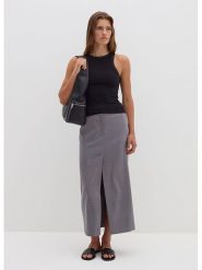 STEFANEL Spódnica w kolorze ciemnoszarym rozmiar: 38. Szare spódnice Stefanel, na co dzień, bez wzorów, maxi, proste. Za 195.99 zł.