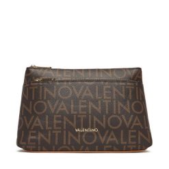 Kosmetyczka Valentino. Brązowe kufry i kosmetyczki Valentino, bez wzorów, bez dodatków. Za 309.99 zł.