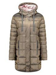 Geographical Norway Płaszcz pikowany "Bulli" w kolorze khaki rozmiar: XXL. Brązowe płaszcze Geographical Norway, xxl, bez wzorów, bez kaptura. Za 214.19 zł.