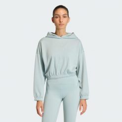 Bluza Yoga Cover-Up. Zielone bluzy Adidas, s, bez wzorów, bez kaptura. Za 259.00 zł.