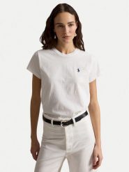 Polo Ralph Lauren T-Shirt 211B14605032 Biały Regular Fit. Białe koszulki polo Polo Ralph Lauren, m, bez wzorów, bez kołnierzyka, bez ramiączek. Za 399.99 zł.