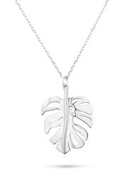 Eclat d'Argent Srebrny naszyjnik z zawieszką - dł. 39 cm rozmiar: onesize. Szare naszyjniki Eclat d'Argent, srebrne. Za 141.19 zł.