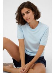 Kaffe Sweter w kolorze błękitnym rozmiar: XS. Niebieskie swetry Kaffe, xs, bez wzorów, bez ramiączek. Za 86.99 zł.