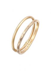 Elli Zestaw 2 obrączek damskich ze srebra próby 925 Sterling Silver Pierścionki 1 ct Damski. Szare pierścionki Elli, srebrne. Za 313.64 zł.