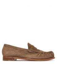 Max Mara Lordsy Sponda 2624526031 Brązowy jasny. Brązowe lordsy Max Mara, bez wzorów, ze skóry, bez obcasa, bez zapięcia. Za 2,764.00 zł.