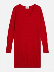 AUTHENTIC CASHMERE Kaszmirowa sukienka "Capelet" w kolorze czerwonym rozmiar: XXL. Czerwone sukienki AUTHENTIC CASHMERE, xxl, bez wzorów, z kaszmiru, bez kołnierzyka, bez ramiączek, mini. Za 430.46 zł.