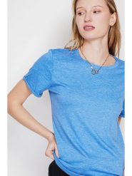 Le Jardin du Lin Koszulka w kolorze błękitnym rozmiar: 42. Niebieskie bluzki Le jardin du lin, bez wzorów, bez kołnierzyka, bez ramiączek. Za 65.99 zł.