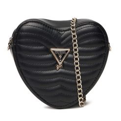 Torebka Guess. Czarne listonoszki Guess, z aplikacjami, bez dodatków. Za 239.99 zł.