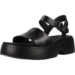 Sandały CAMPER 006 TASHA Czarny. Czarne sandały Camper, bez wzorów, ze skóry, bez obcasa, bez zapięcia. Za 577.99 zł.