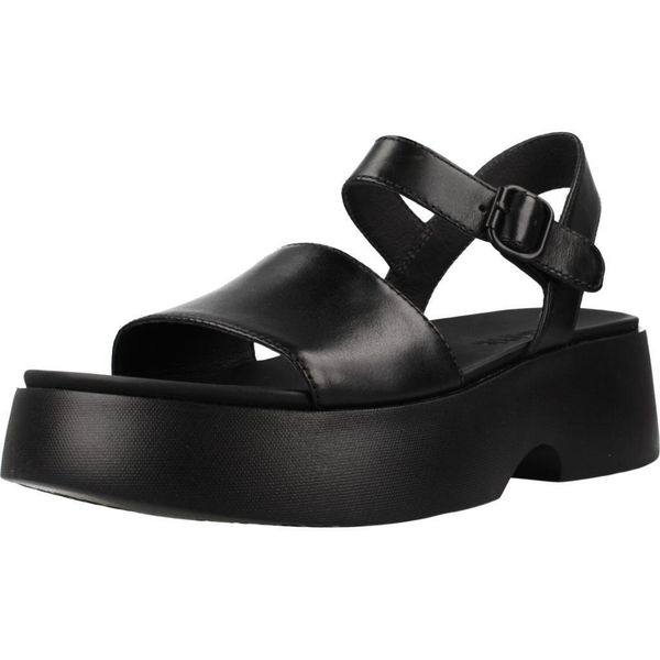 Sandały CAMPER 006 TASHA Czarny. Czarne sandały Camper, bez wzorów, ze skóry, bez obcasa, bez zapięcia. Za 577.99 zł.