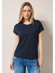 Cecil Koszulka w kolorze granatowym rozmiar: XL. Niebieskie bluzki Cecil, xl, bez wzorów, bez kołnierzyka, bez ramiączek. Za 66.00 zł.