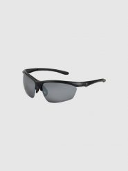 4F Okulary przeciwsłoneczne z multibarwną powłoką - czarne Uniwersalny. Czarne okulary przeciwsłoneczne 4f, bez wzorów, sportowe. Za 149.99 zł.