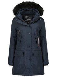 Geographical Norway Parka "Corta" w kolorze granatowym rozmiar: M. Niebieskie parki Geographical Norway, m, bez kaptura. Za 276.71 zł.