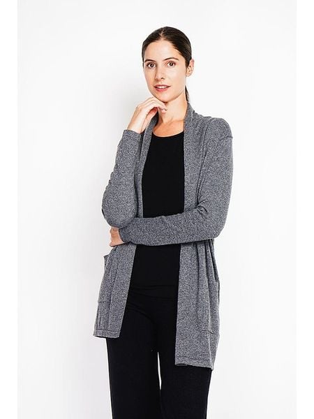 C& Jo Kardigan w kolorze szarym rozmiar: 38. Szare kardigany C& Jo, bez wzorów, ze splotem. Za 130.99 zł.