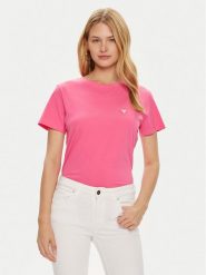 Guess T-Shirt V4YI09 J1314 Różowy Regular Fit. Czerwone t-shirty Guess, xxs, z aplikacjami, z bawełny, bez kołnierzyka, bez ramiączek. Za 159.99 zł.