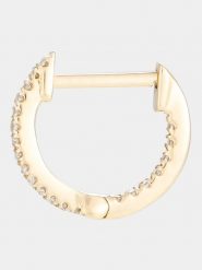 DIAMANTA Złote kolczyki "Perfect créole" z diamentami rozmiar: onesize. Żółte kolczyki DIAMANTA, z diamentem, złote. Za 585.45 zł.
