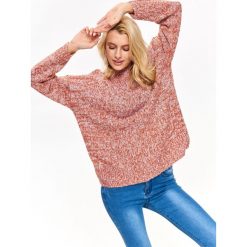 SWETER DAMSKI, Z GOLFEM. Białe golfy TROLL, xs, bez wzorów, z dzianiny, bez ramiączek. W wyprzedaży za 39.99 zł.