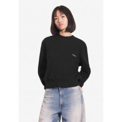 Bluza sportowa damska Prosto Ribbed bez kaptura. Czarne bluzy Prosto, bez wzorów, bez kaptura. W wyprzedaży za 204.99 zł.