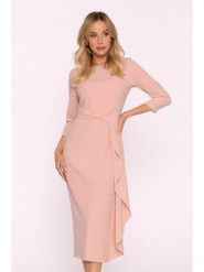 Stylove Sukienka w kolorze jasnoróżowym rozmiar: L. Różowe sukienki Stylove, l, bez wzorów, bez kołnierzyka, bez ramiączek, midi. Za 254.45 zł.