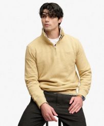 Superdry Bluza Essential Serif Logo z półzamkiem z bawełny z recyklingu –. Brązowe bluzy Superdry, uniwersalny, bez wzorów, z bawełny, bez kaptura. Za 384.05 zł.