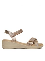Go Soft Sandały WI23-ESTER-02 Beżowy. Brązowe sandały GO SOFT, bez wzorów, ze skóry, bez obcasa, na płaskiej podeszwie, bez zapięcia. Za 169.99 zł.
