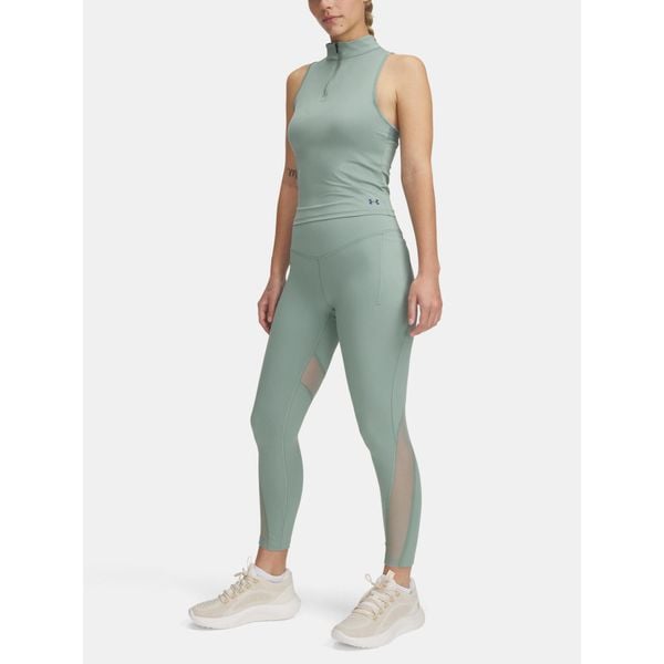 Koszulka treningowa damska Under Armour Vanish Elite Vent Tank. Zielone bluzki Under Armour, m, bez wzorów, sportowe, bez kołnierzyka, bez ramiączek. Za 149.99 zł.