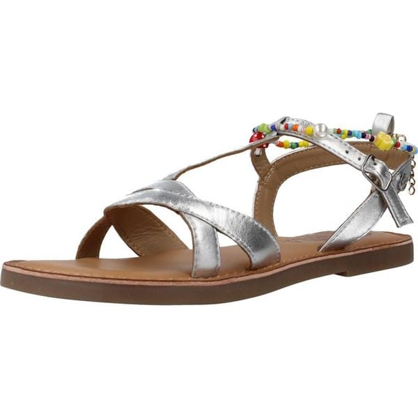 Sandały GIOSEPPO ETIGNY Srebrny. Szare sandały Gioseppo, bez wzorów, ze skóry, bez obcasa, bez zapięcia. Za 165.99 zł.