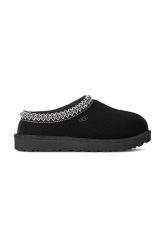 Kapcie damskie UGG W TASMAN II. Czarne obuwie domowe UGG, bez wzorów, z lyocellu, bez zapięcia. Za 639.00 zł.