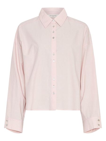 MOSS COPENHAGEN Koszula w kolorze jasnoróżowym rozmiar: S/M. Różowe koszule Moss Copenhagen, m, bez wzorów, bez kołnierzyka, bez ramiączek. Za 194.95 zł.
