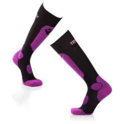 Skarpety narciarskie 3/4 długości z wełny merynosów Black Cyclam. Czarne rękawiczki TRY TO FLY, bez wzorów, z wełny. W wyprzedaży za 117.47 zł.