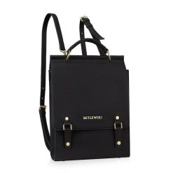 Plecak damski ekoskóra REESE czarny. Czarne plecaki bez wzorów, ze skóry ekologicznej. Za 199.99 zł.