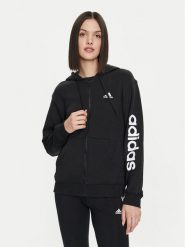Adidas Bluza Essentials Linear IC6863 Czarny Regular Fit. Czarne bluzy Adidas, xs, bez wzorów, z bawełny, bez kaptura. Za 159.99 zł.