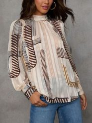 Milan Kiss Bluzka w kolorze beżowym rozmiar: M. Brązowe bluzki Milan Kiss, m, bez wzorów, bez kołnierzyka, bez ramiączek. Za 126.99 zł.