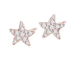 Kolczyki srebrne z cyrkoniami - gwiazdy. Szare kolczyki Apart, z cyrkonią, pozłacane. Za 149.00 zł.